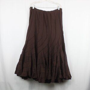 Dimri Brown Twirl Skirt